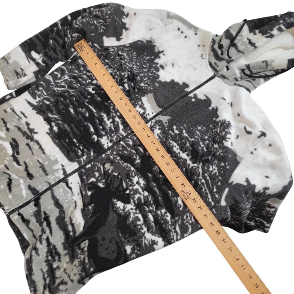 Hooded Full-Zip Fleece Jacket With Elk & Forest Scene Mens XL Victory Outfitters - Picture 9 of 14